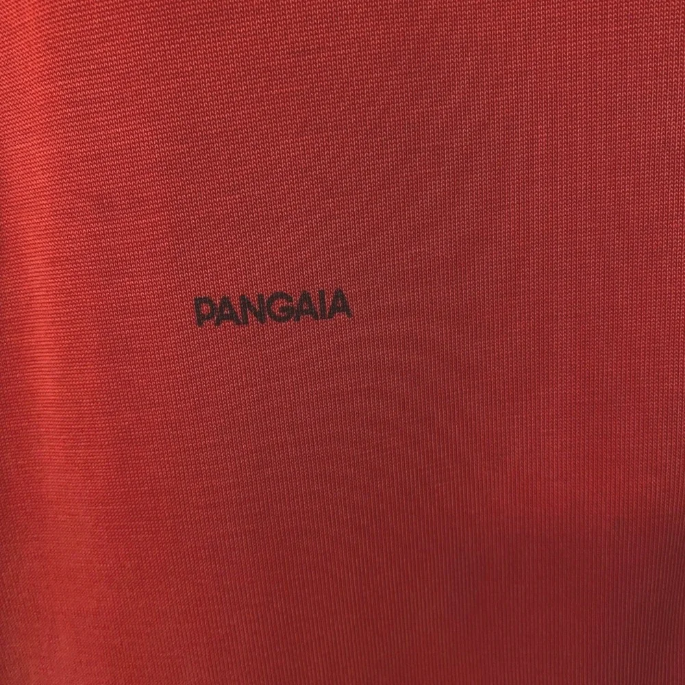 Pangaia Red Long‎ Sleeve Turtle Neck Midi Dress SeaCell Peppermint Treated Sz XL - Picture 4 of 9